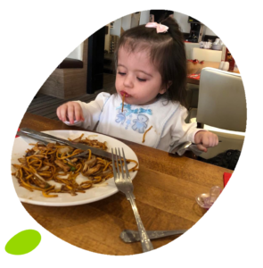 Emily with food