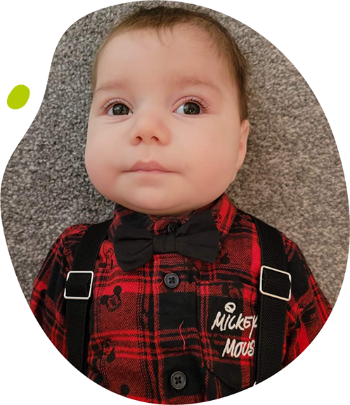 Brody in dungarees - Brody's Mito Mission