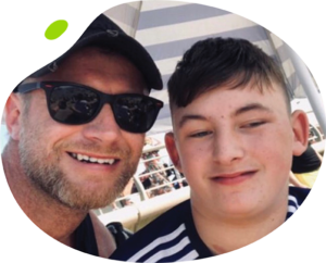 Lucas with Andy